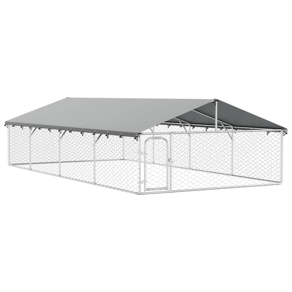 vidaXL Canil de exterior com telhado 600x300x150 cm