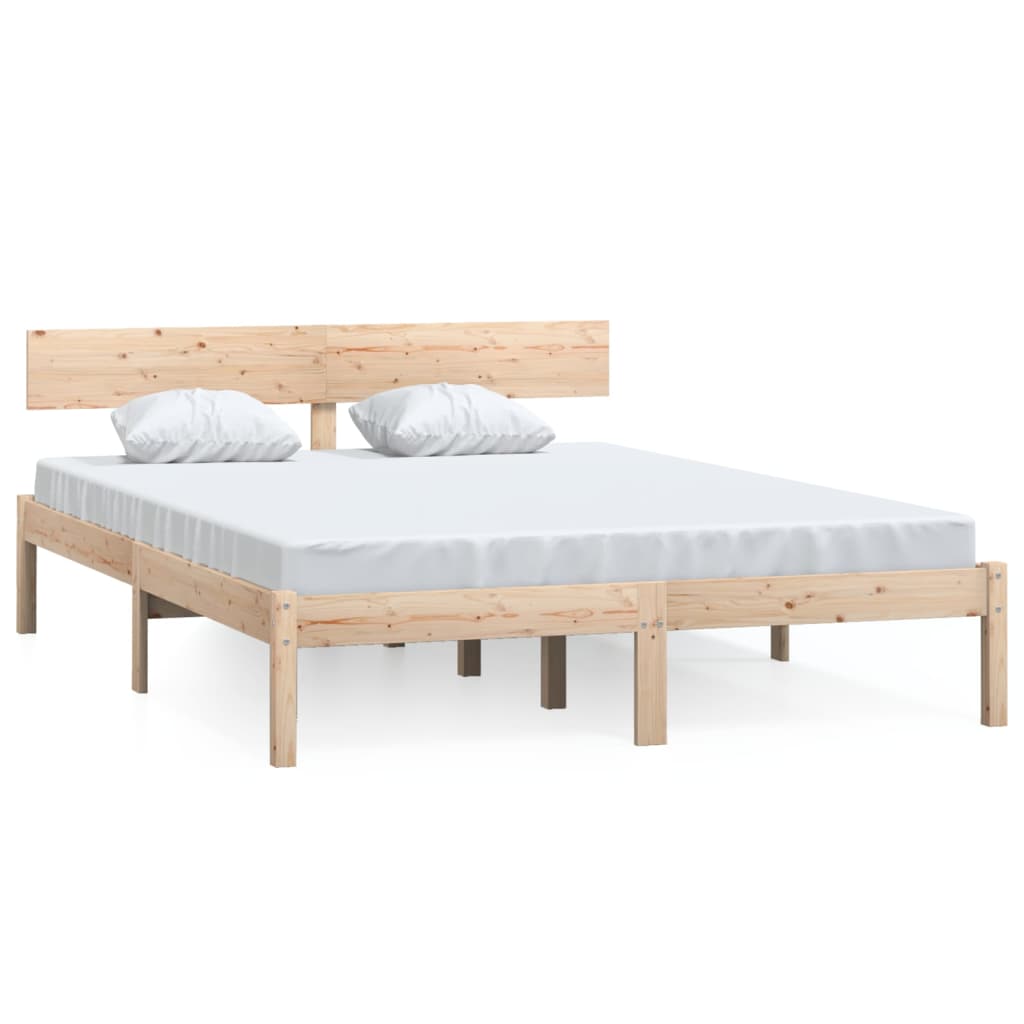 vidaXL Estrutura de cama sem colchão 120x200 cm madeira maciça