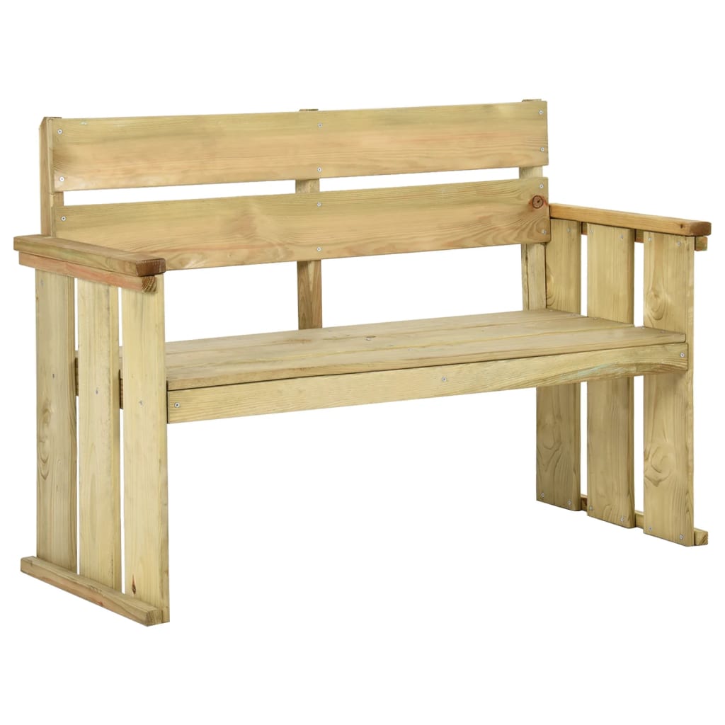 vidaXL Banco de jardim 121 cm madeira de pinho impregnada