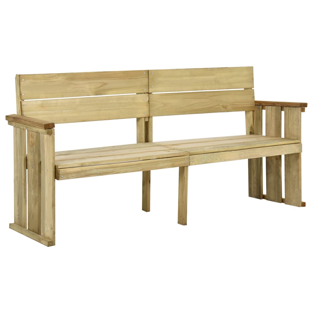 vidaXL Banco de jardim 172 cm pinho impregnado