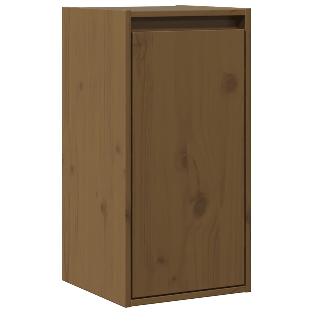 vidaXL Armário de parede 30x30x60 cm pinho maciço castanho mel