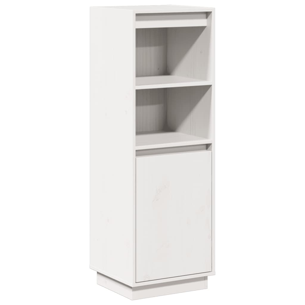 vidaXL Aparador alto 37x34x110 cm pinho maciço branco