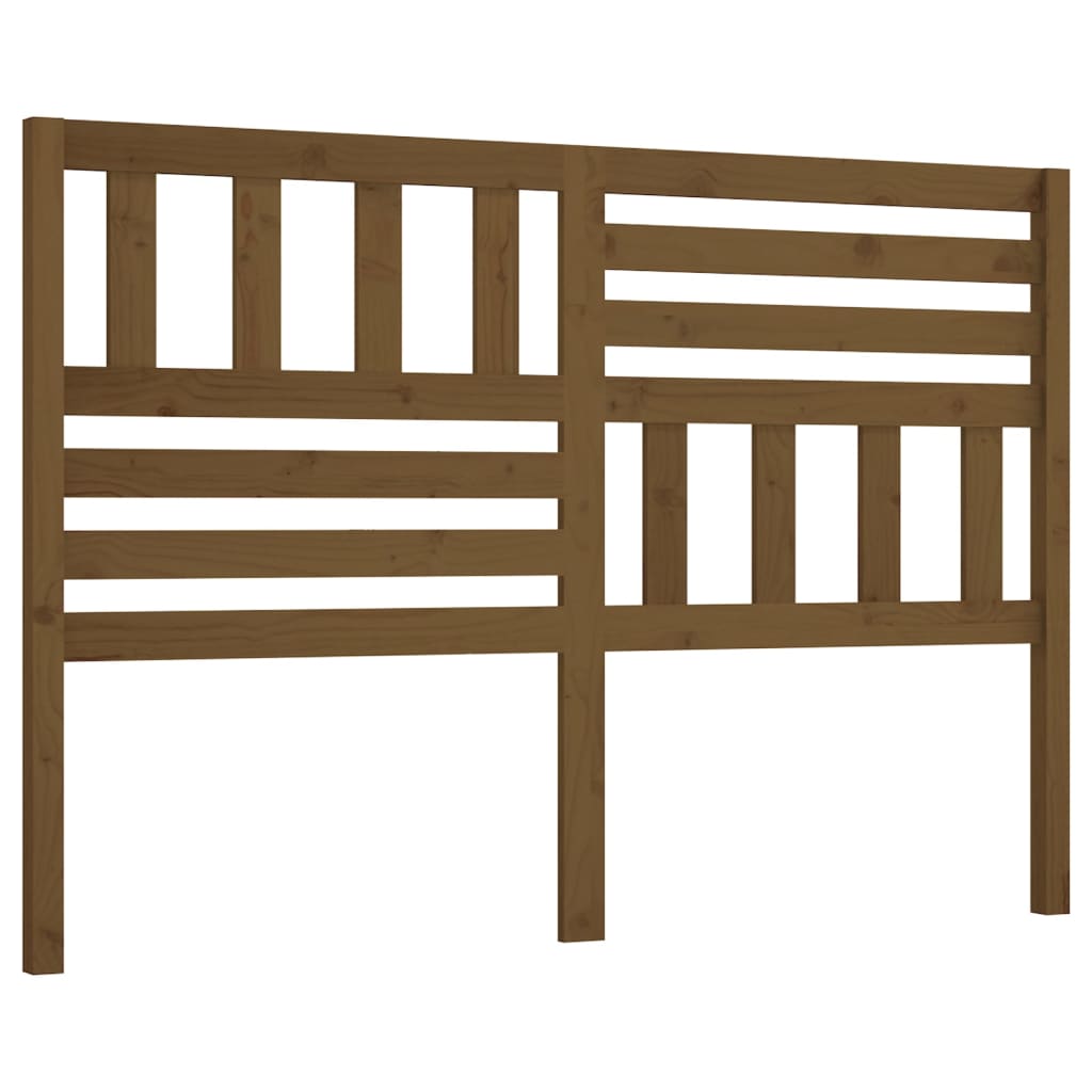 vidaXL Cabeceira de cama 146x4x100 cm pinho maciço castanho mel