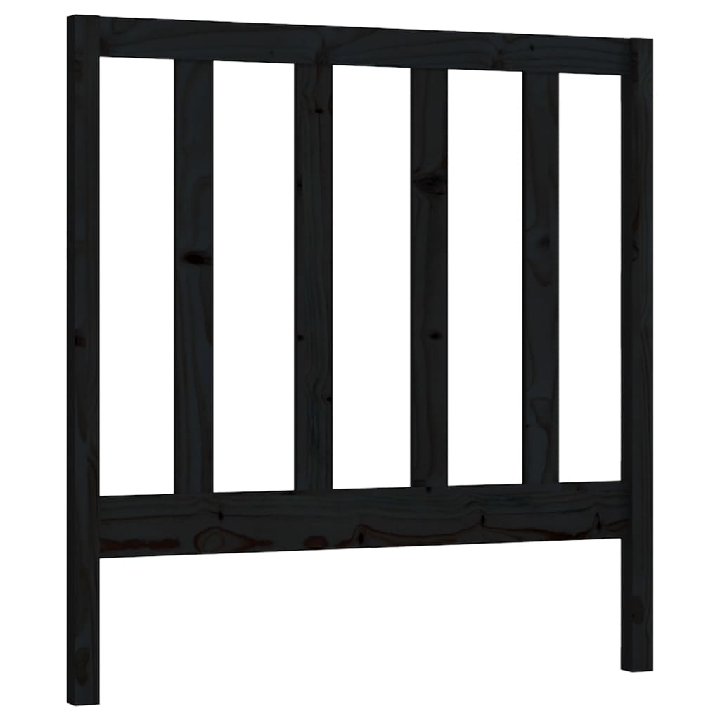 vidaXL Cabeceira de cama 81x4x100 cm pinho maciço preto