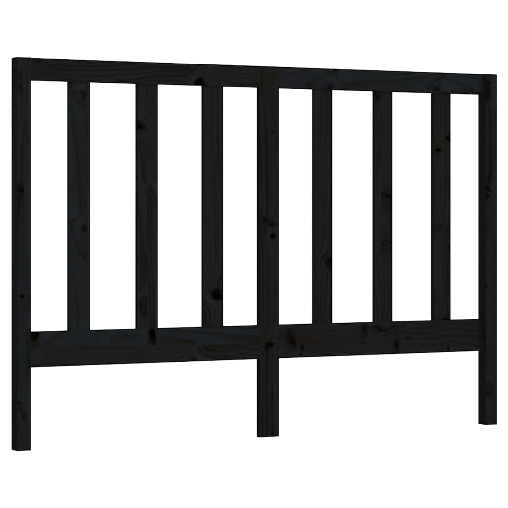 vidaXL Cabeceira de cama 156x4x100 cm pinho maciço preto