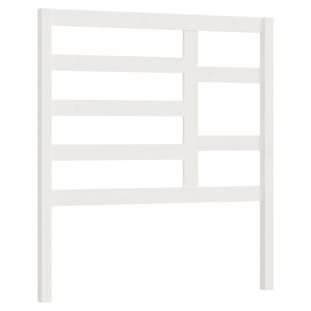 vidaXL Cabeceira de cama 106x4x104 cm pinho maciço branco
