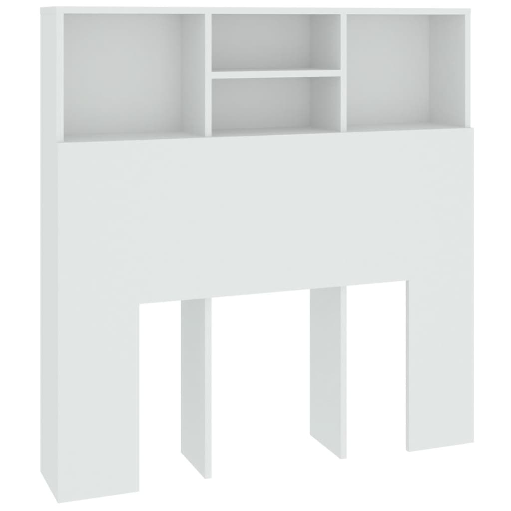 vidaXL Cabeceira de cama com armário 100x19x103,5 cm branco
