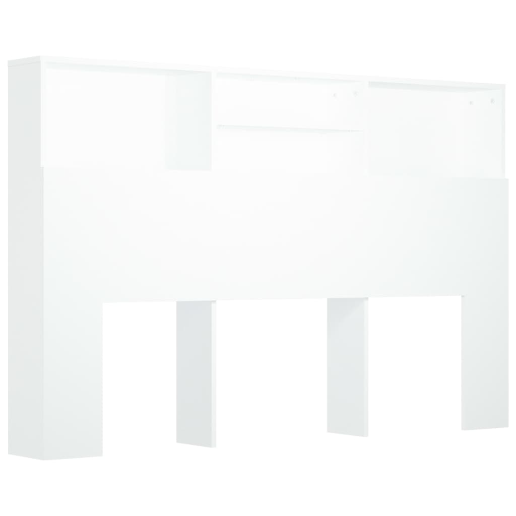 vidaXL Armário de cabeceira 160x19x103,5 cm branco
