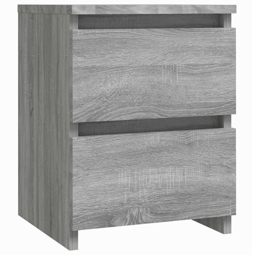 vidaXL Mesa cabeceira 30x30x40 cm derivados de madeira cinzento sonoma