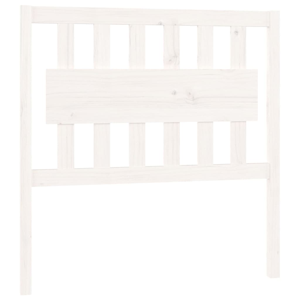 vidaXL Cabeceira de cama 95,5x4x100 cm madeira de pinho maciça branco
