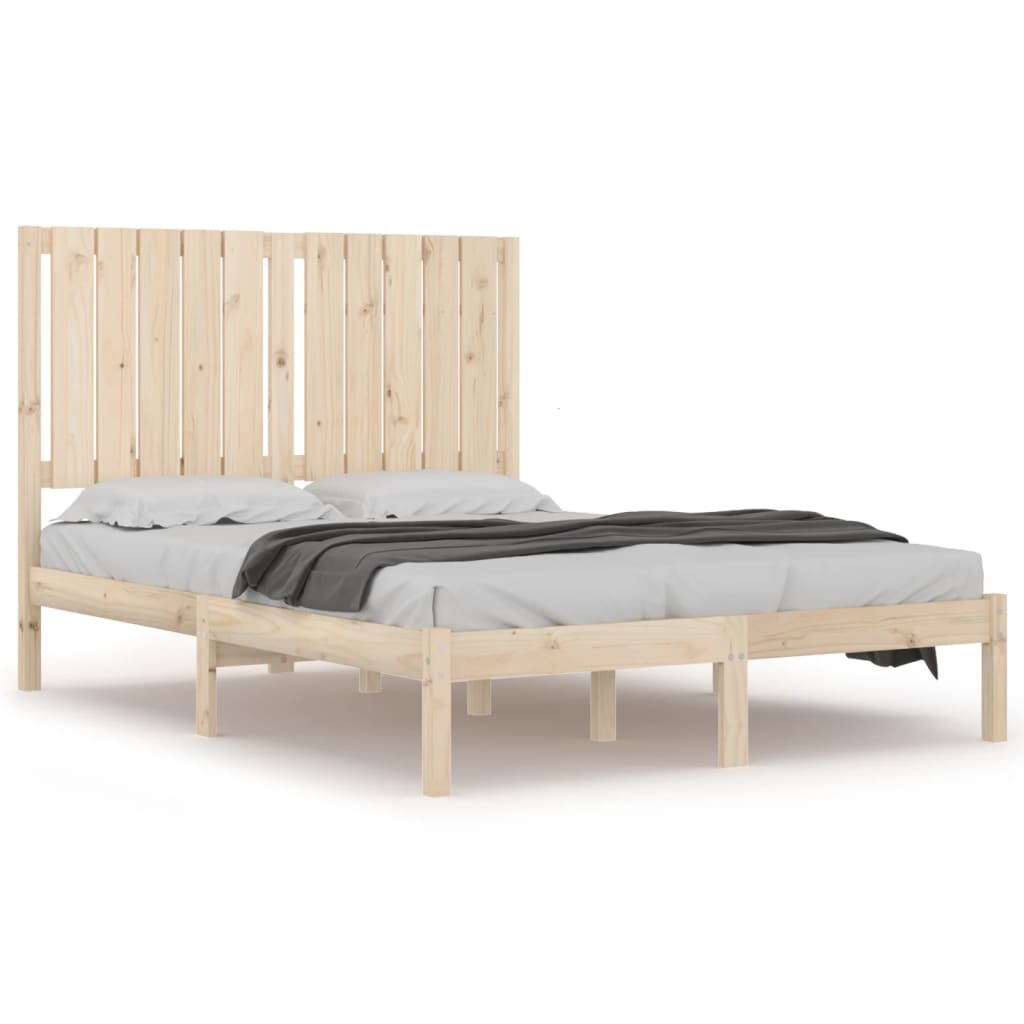 vidaXL Cama sem colchão 120x200 cm madeira de pinho maciça