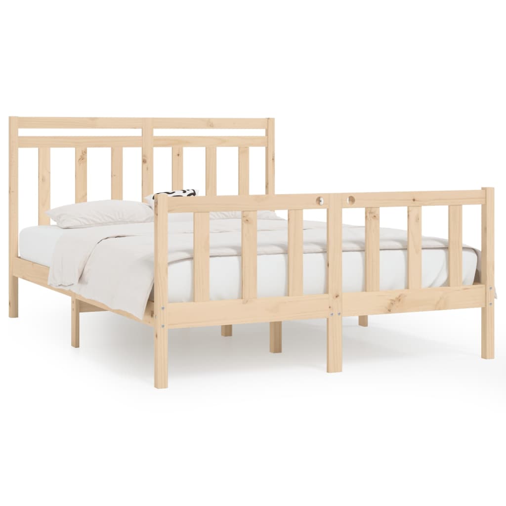 vidaXL Estrutura de cama 120x200 cm madeira de pinho maciça
