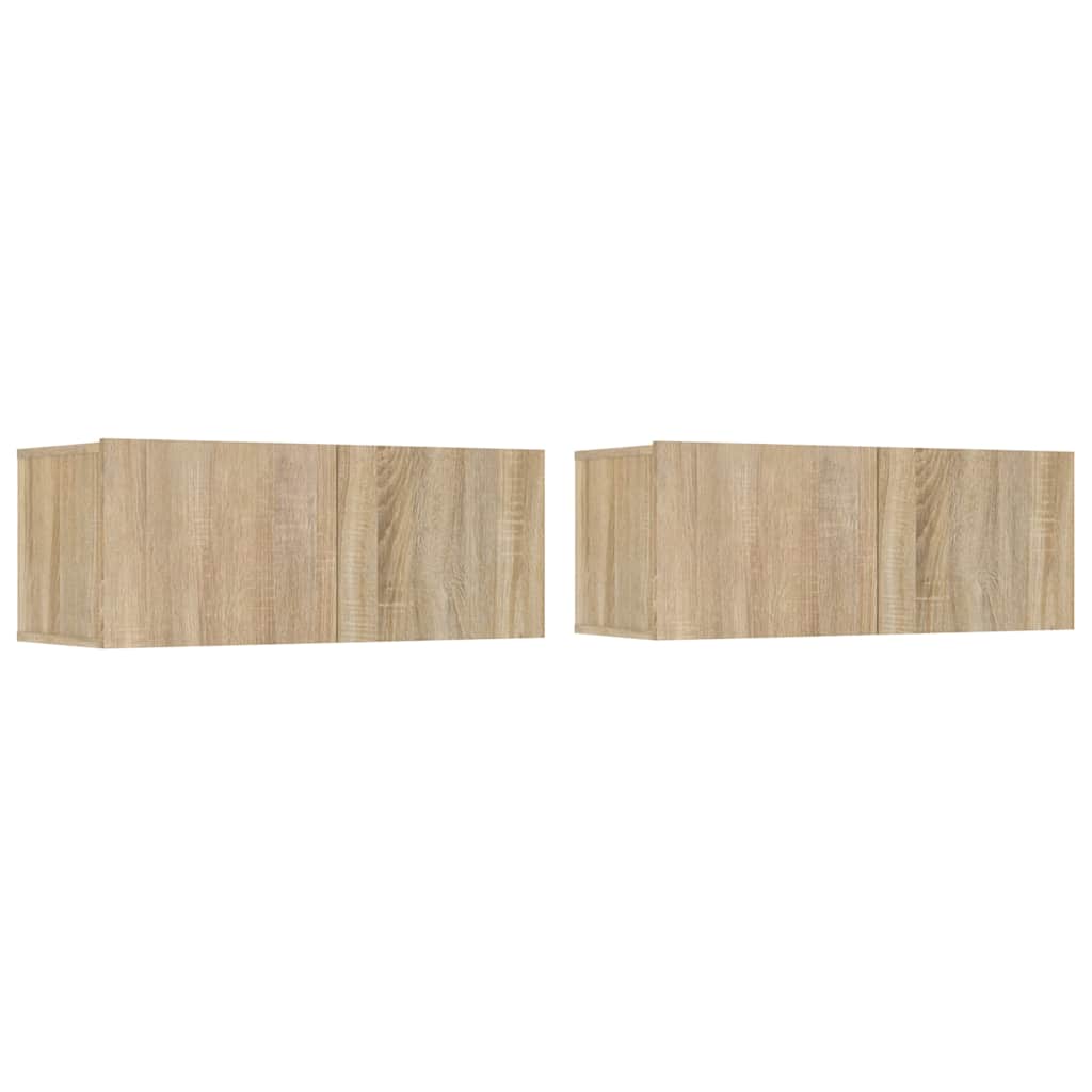 vidaXL Armários TV 2 pcs 80x30x30 cm derivados madeira carvalho sonoma