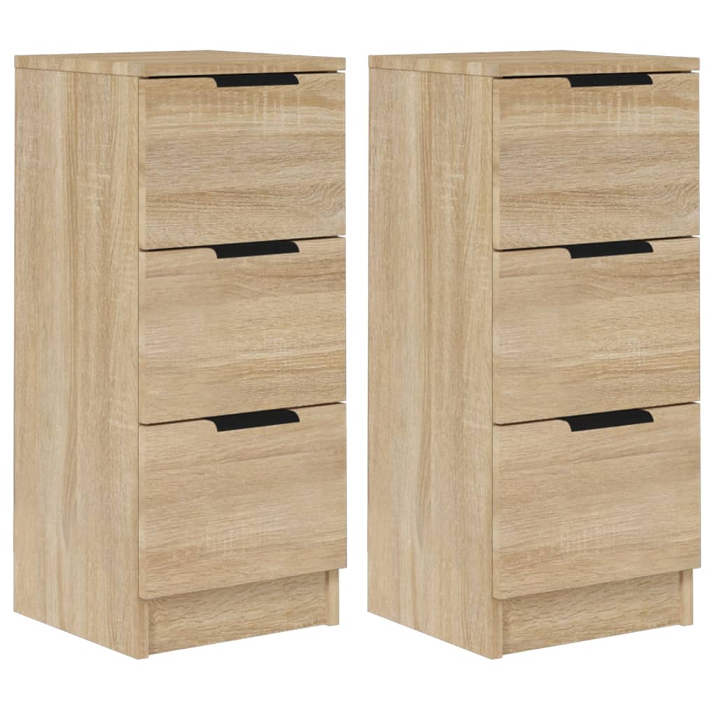 vidaXL Aparadores 2pcs 30x30x70 cm madeira processada carvalho sonoma