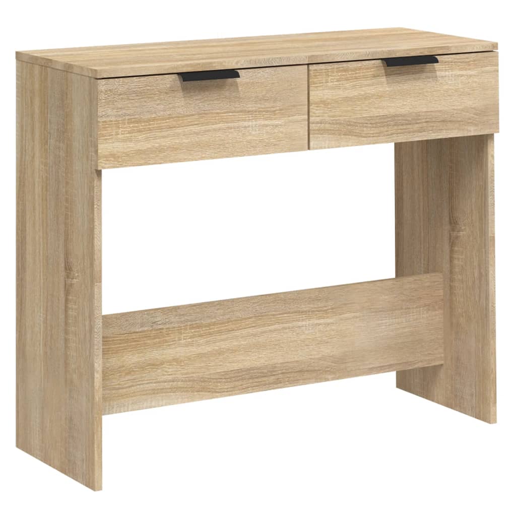 vidaXL Mesa consola 90x36x75 cm derivados de madeira carvalho sonoma