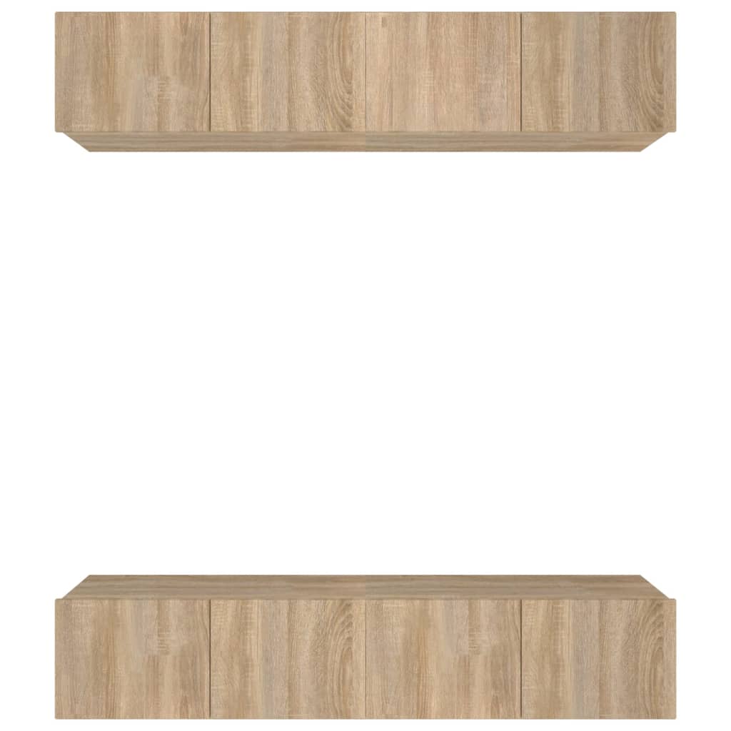 vidaXL Móveis TV 4 pcs 80x30x30cm derivados de madeira carvalho sonoma