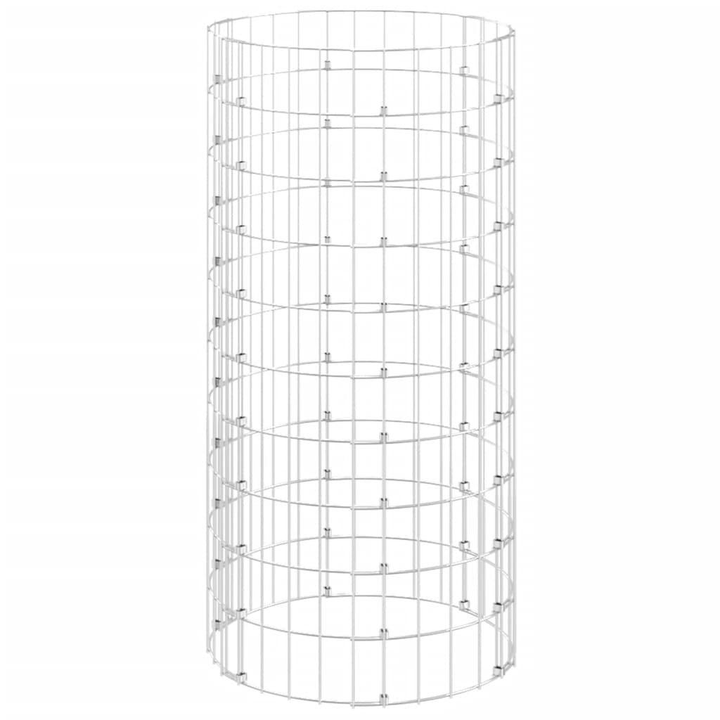 vidaXL Compostor de jardim Ø50x100 cm aço galvanizado