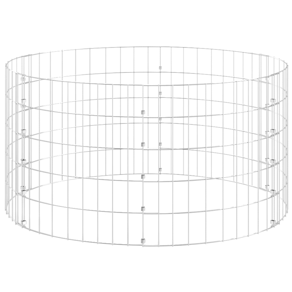 vidaXL Compostor de jardim Ø100x50 cm aço galvanizado