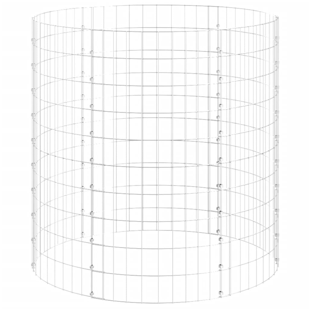 vidaXL Compostor de jardim Ø100x100 cm aço galvanizado