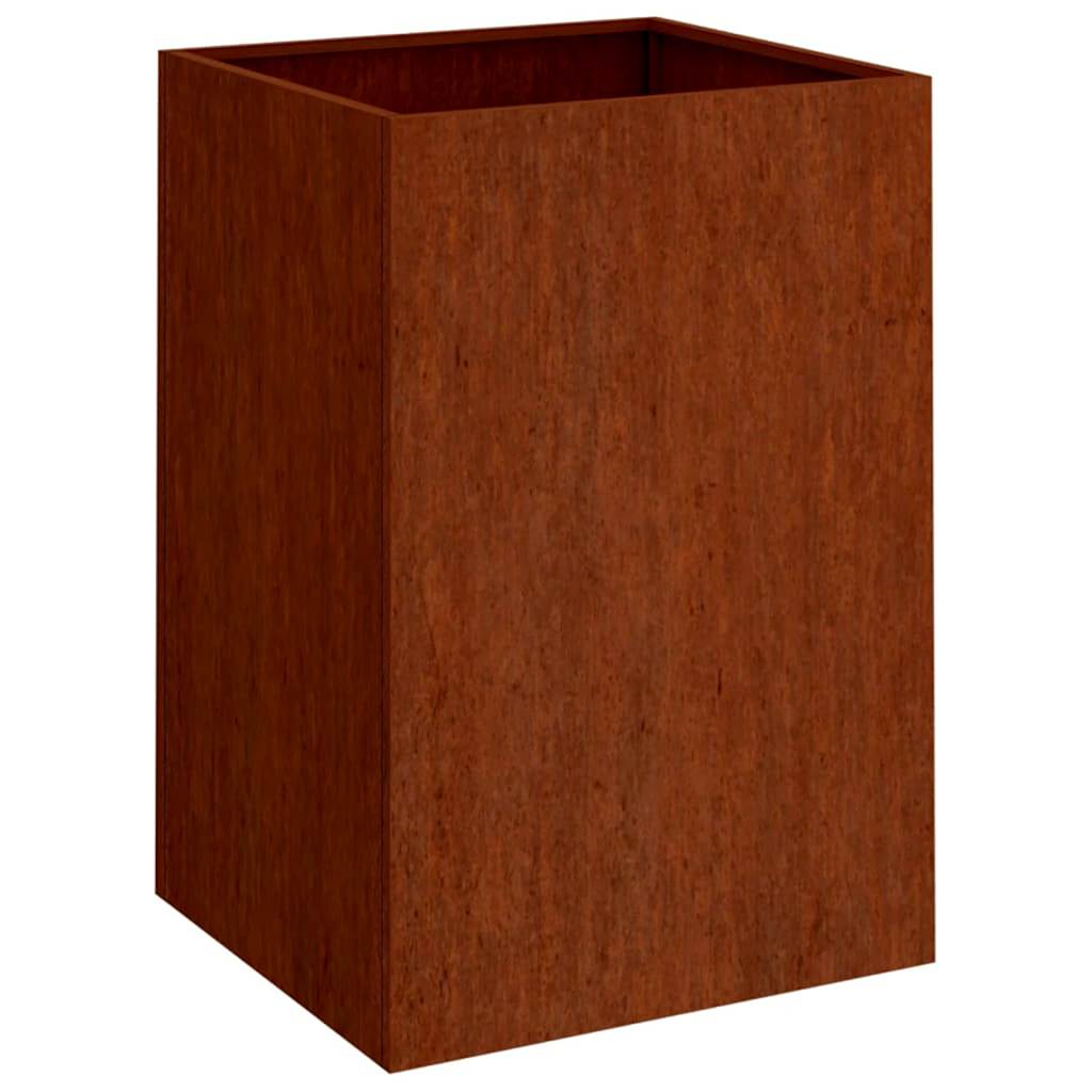 vidaXL Vaso/floreira 42x38x75 cm aço corten