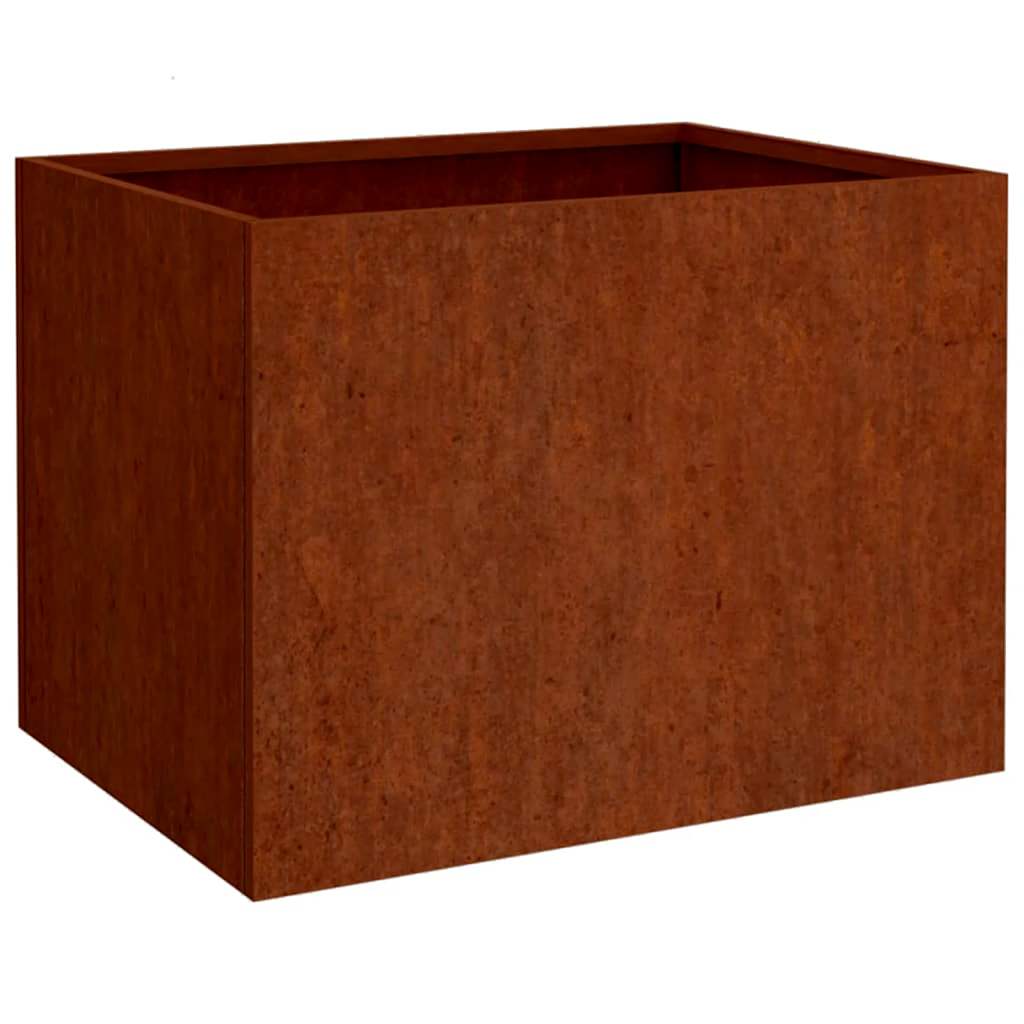 vidaXL Vaso/floreira 62x47x46 cm aço corten