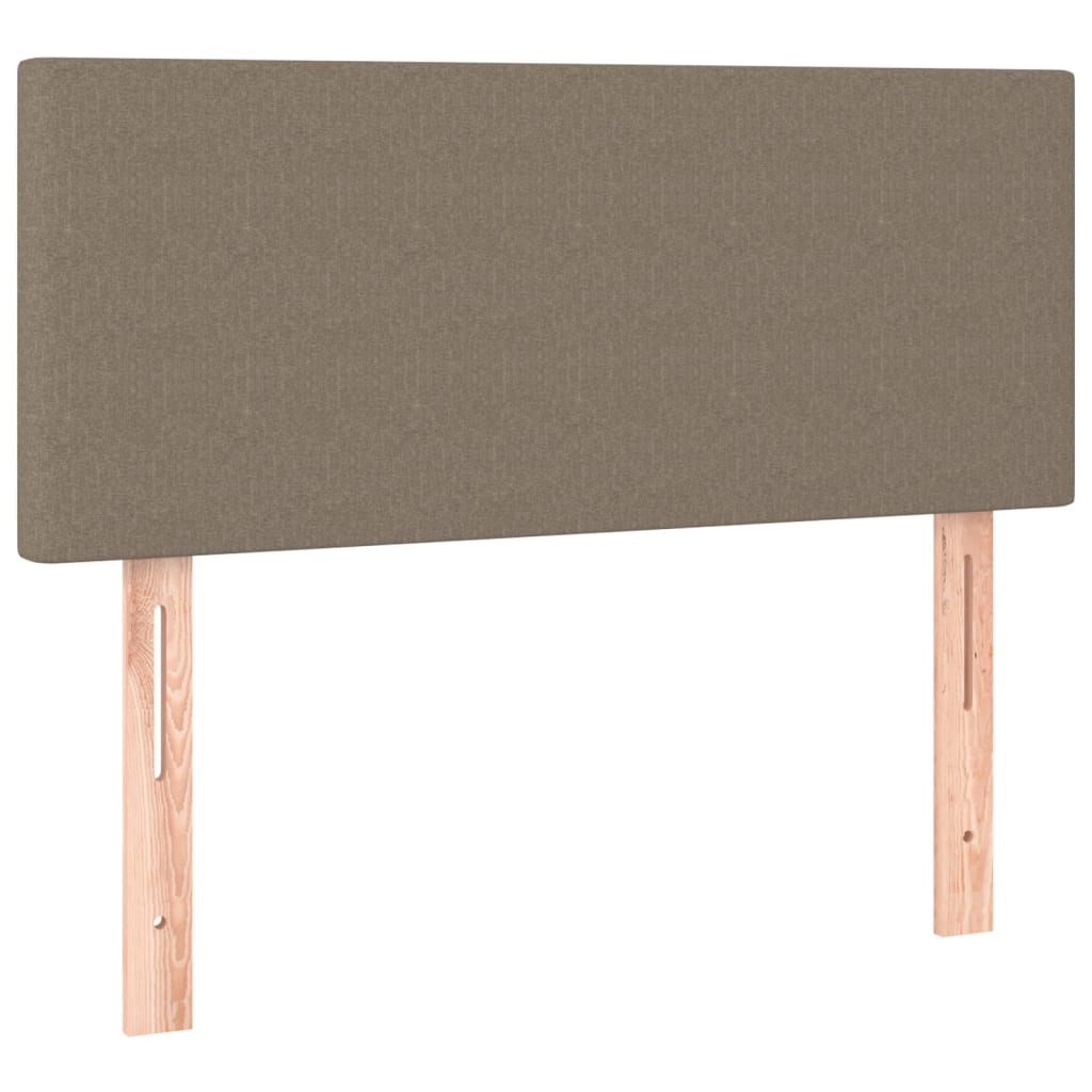 vidaXL Cabeceira de cama tecido 90x5x78/88 cm cinzento-acastanhado