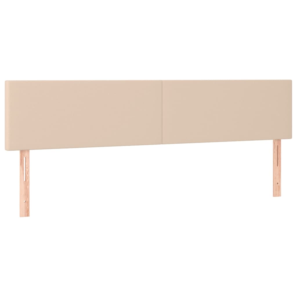 vidaXL Cabeceiras cappuccino 200x5x78/88 cm couro artificial