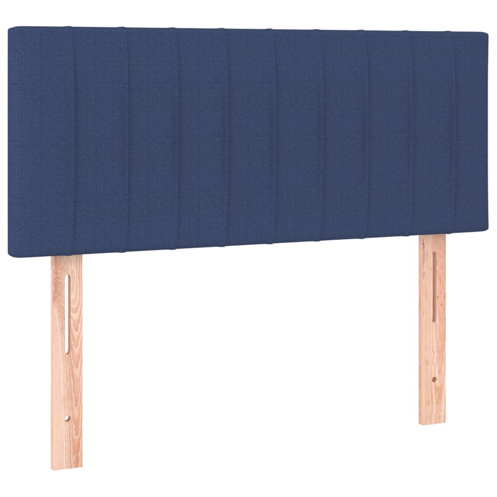 vidaXL Cabeceira de cama tecido 100x5x78/88 cm azul