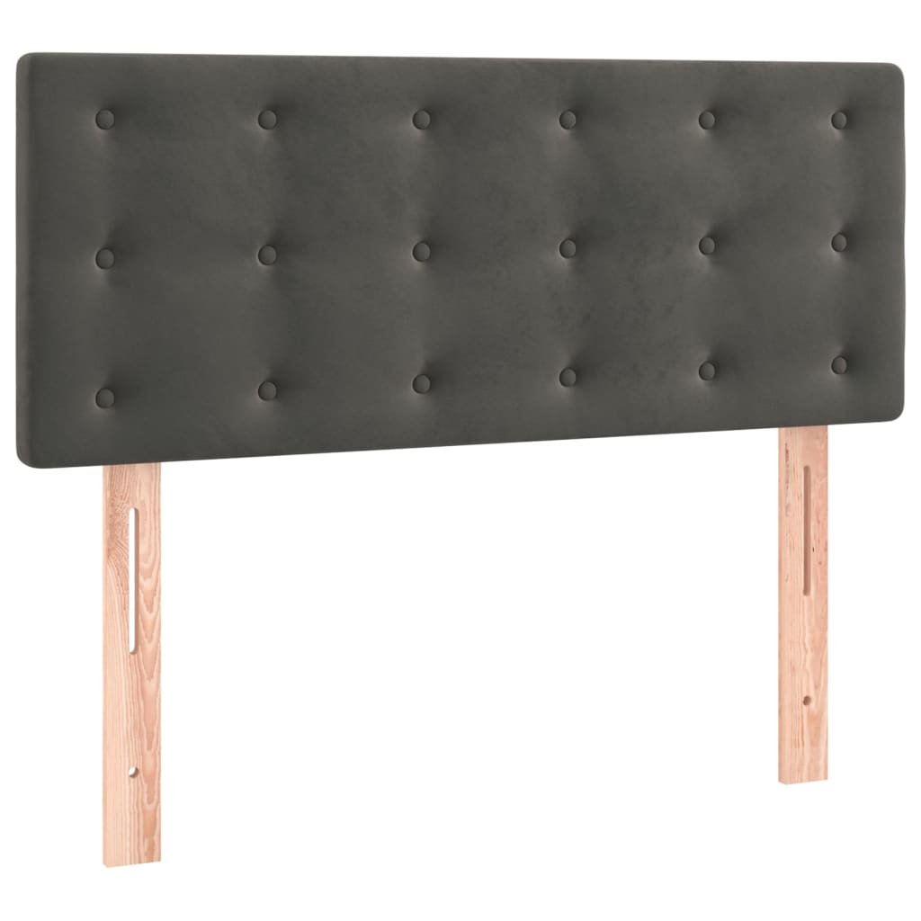vidaXL Cabeceira de cama veludo 80x5x78/88 cm cinzento-escuro