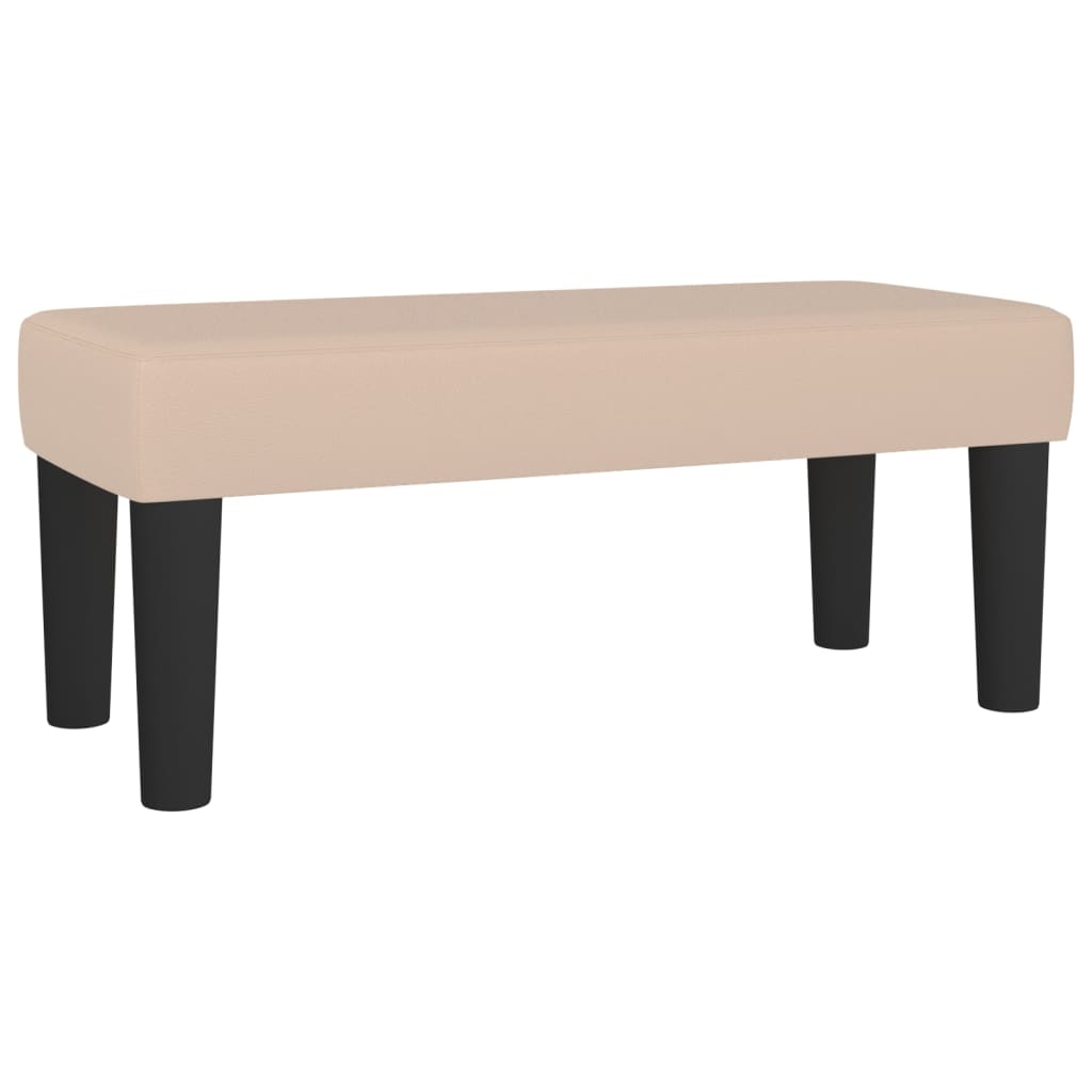 vidaXL Banco 70x30x30 cm couro artificial cappuccino