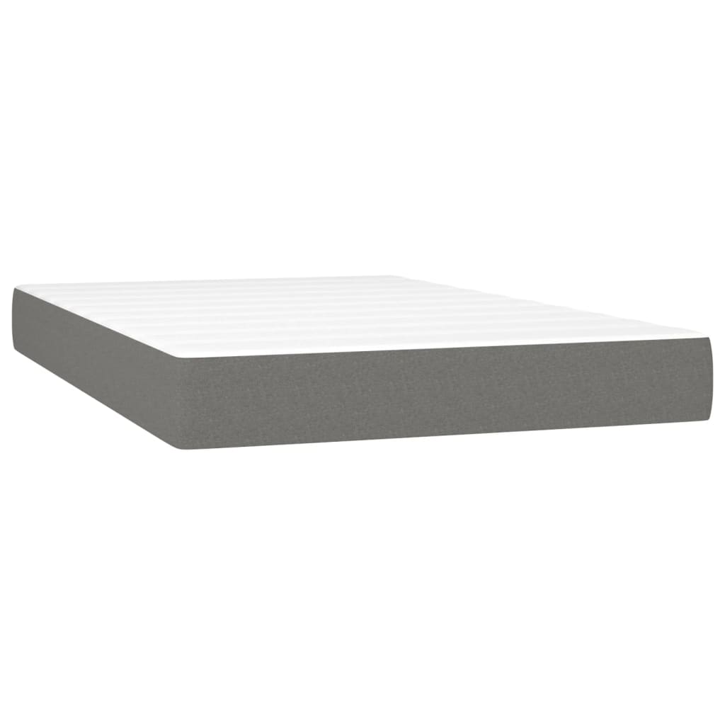 vidaXL Colchão de molas ensacadas firmeza média 120x200x20 cm tecido cinza-escuro