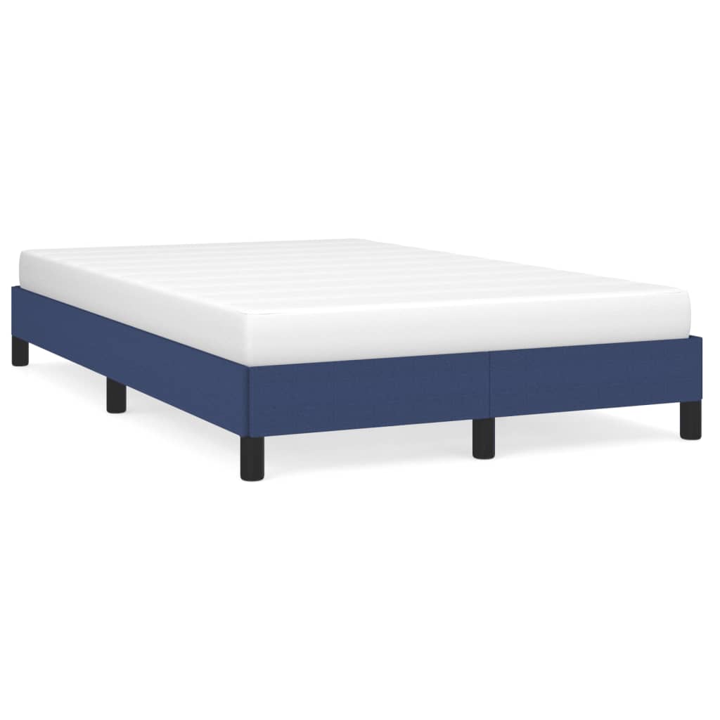 vidaXL Estrutura de cama sem colchão 120x200 cm tecido azul