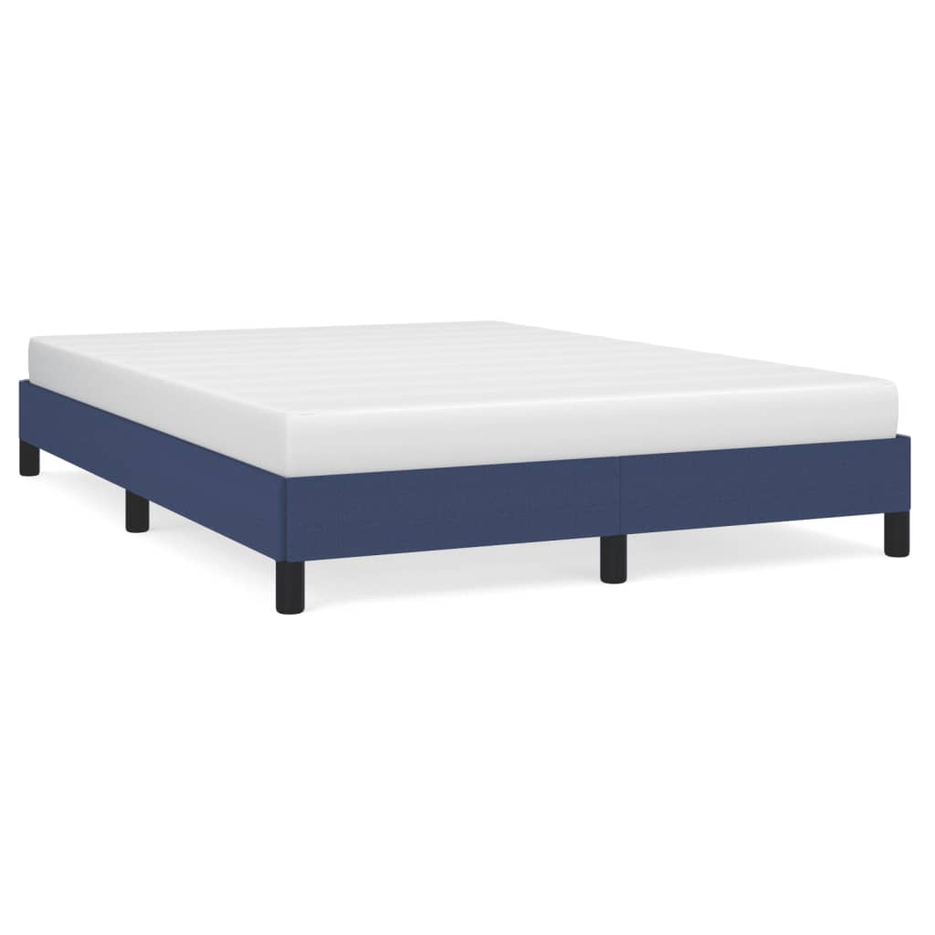 vidaXL Estrutura de cama sem colchão 140x200 cm tecido azul