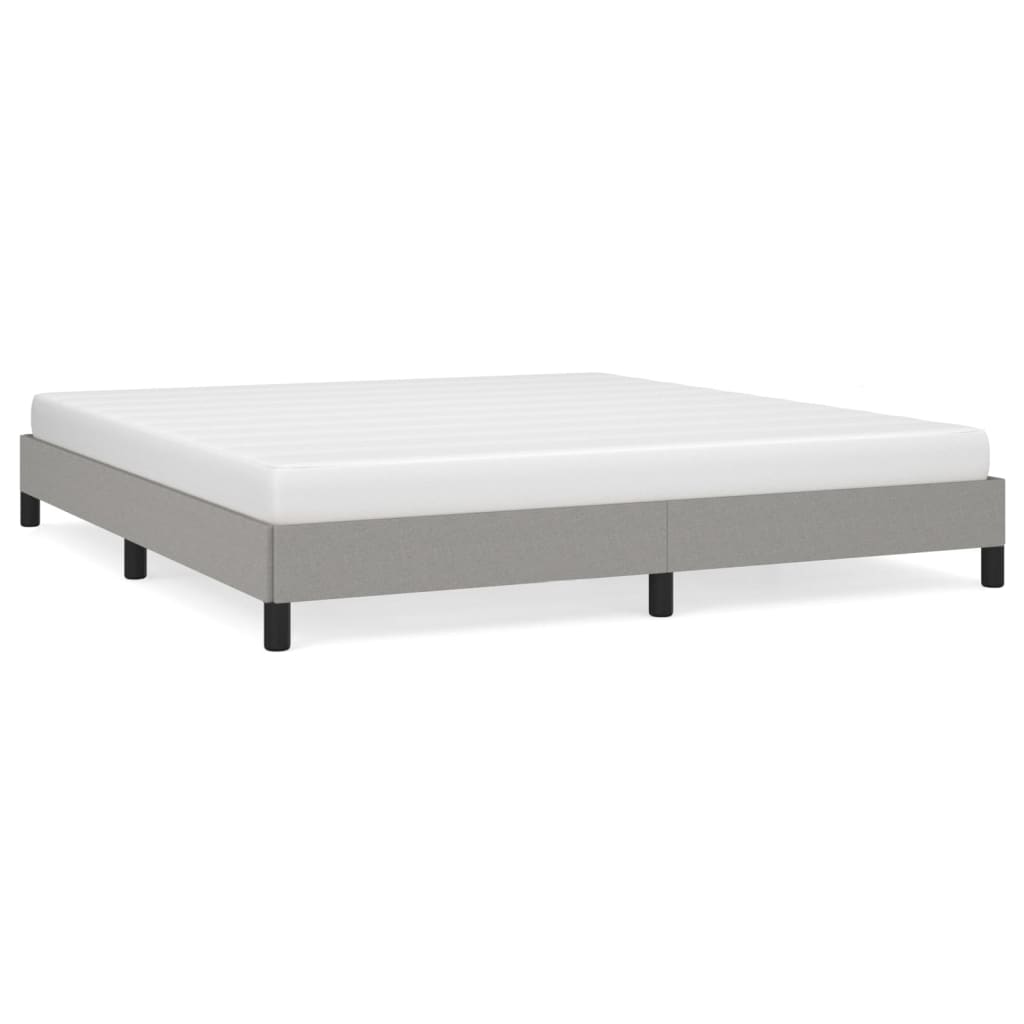vidaXL Estrutura de cama sem colchão 180x200 cm tecido cinzento-claro