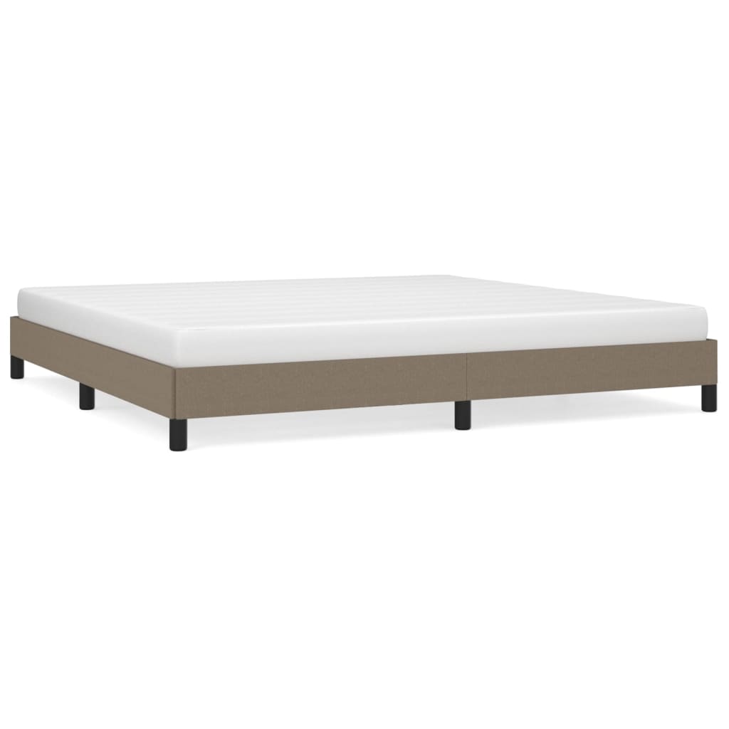 vidaXL Cama sem colchão 200x200 cm tecido cinzento-acastanhado