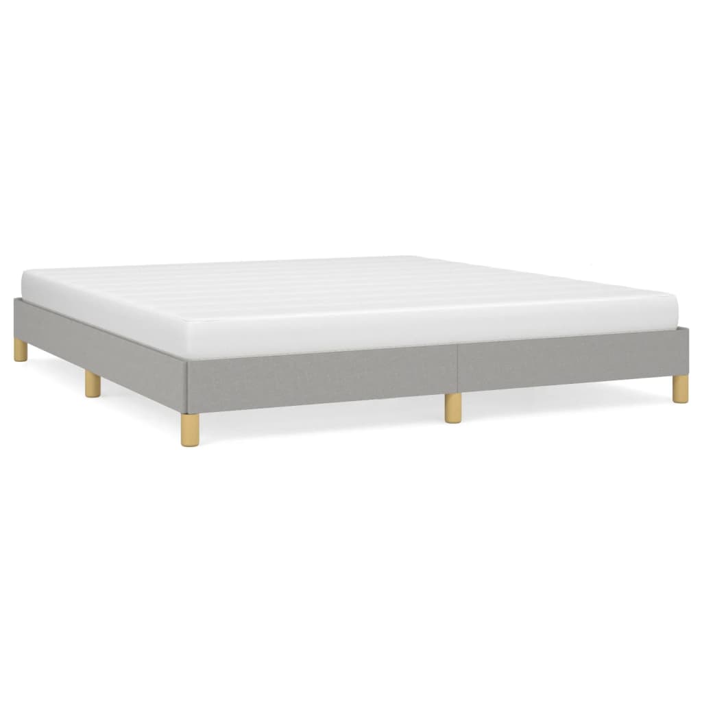 vidaXL Estrutura de cama sem colchão 180x200 cm tecido cinzento-claro