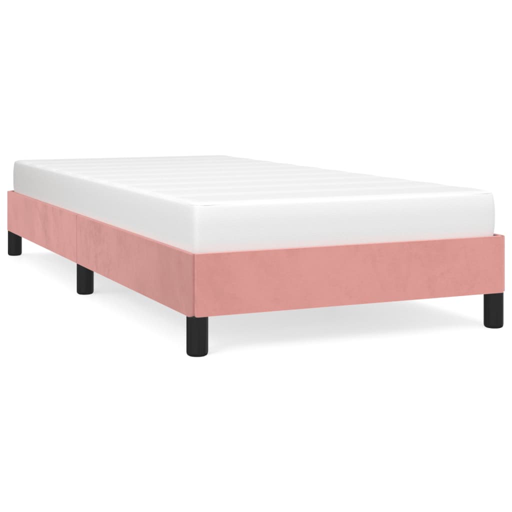 vidaXL Estrutura de cama 80x200 cm veludo rosa