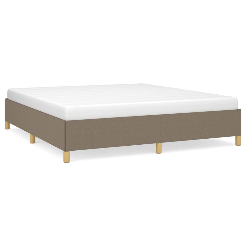vidaXL Cama sem colchão 180x200 cm tecido castanho-acinzentado