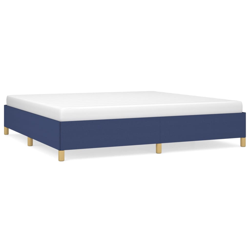 vidaXL Estrutura de cama sem colchão 200x200 cm tecido azul
