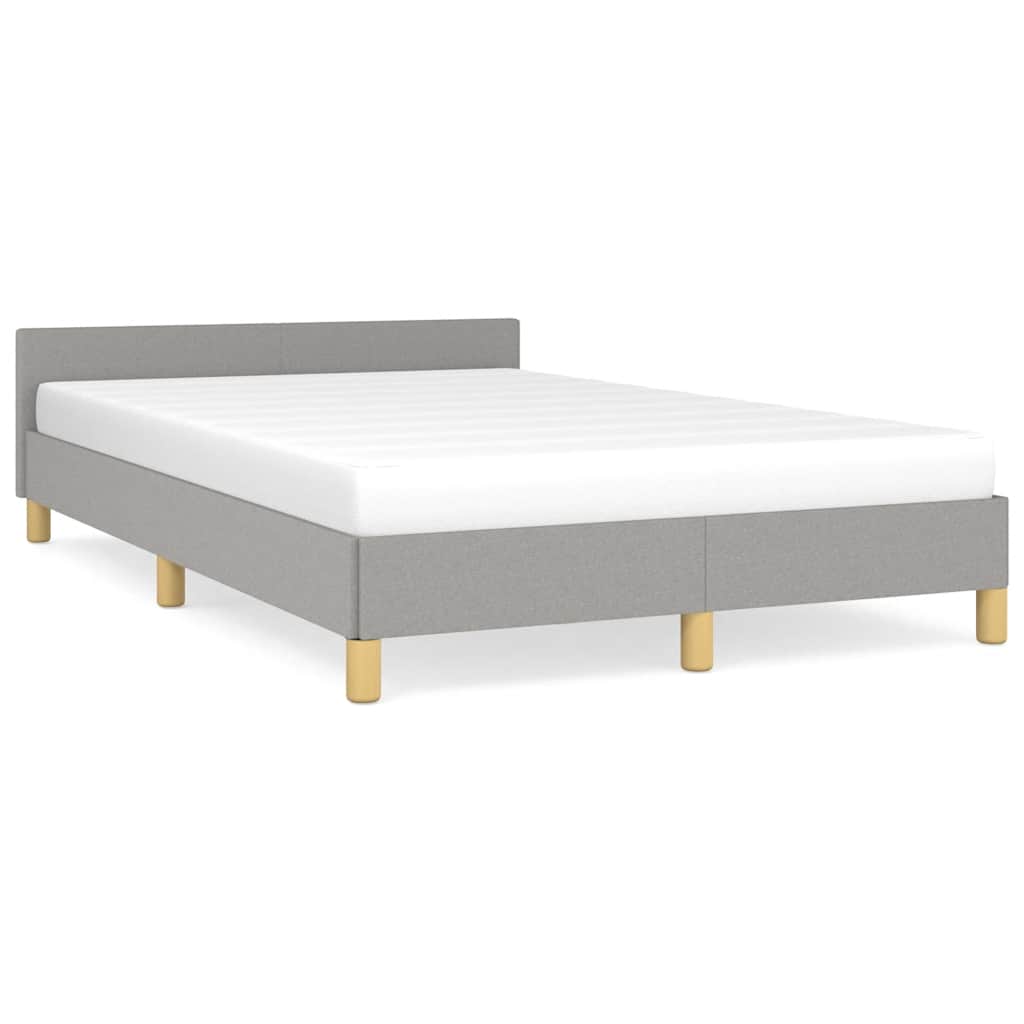 vidaXL Estrutura de cama sem colchão 120x200 cm tecido cinzento-claro