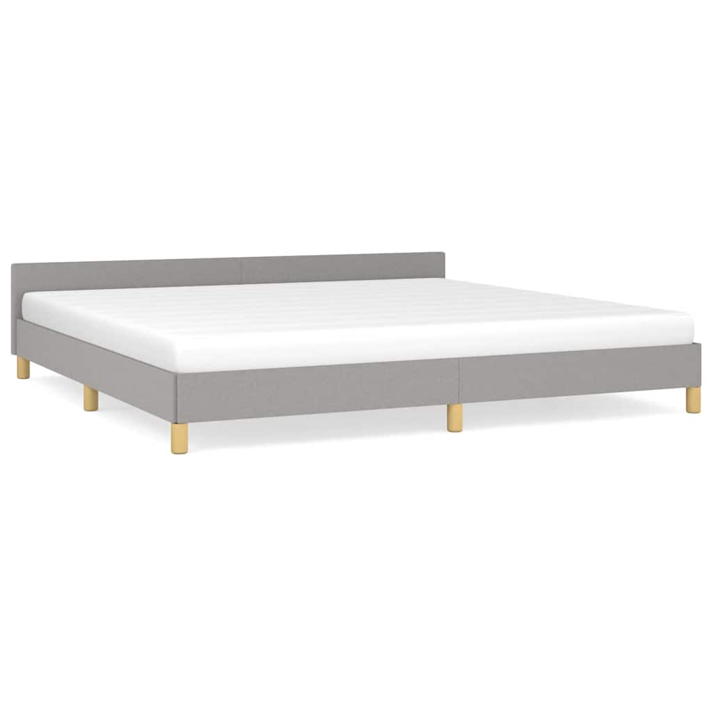 vidaXL Estrutura de cama sem colchão 200x200 cm tecido cinzento-claro