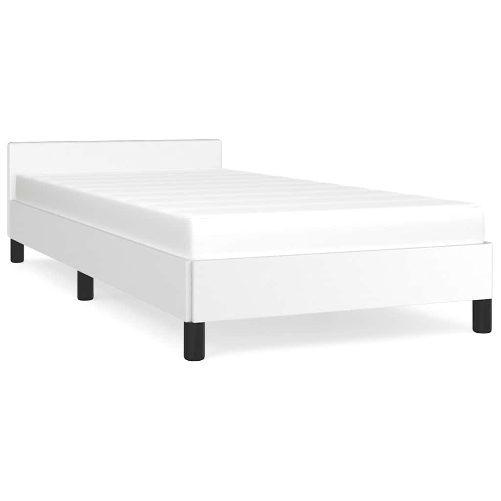 vidaXL Estrutura cama c/ cabeceira sem colchão 90x190 cm branco