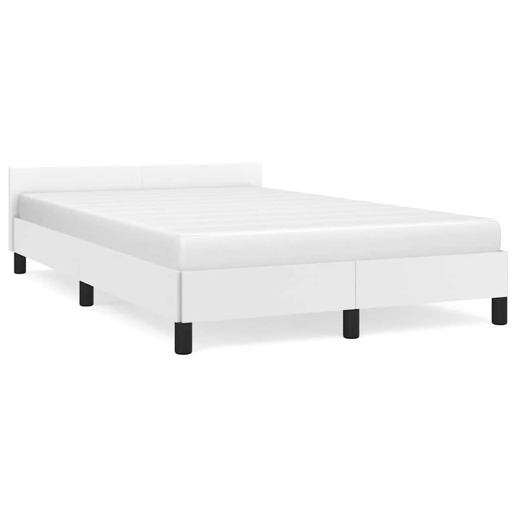 vidaXL Estrutura de cama c/ cabeceira sem colchão 120x200 cm branco