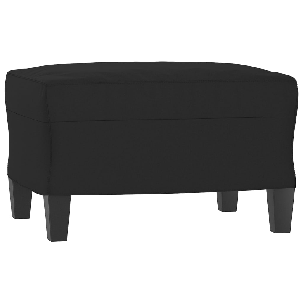 vidaXL Apoio de pés tecido de microfibra 60x50x41 preto