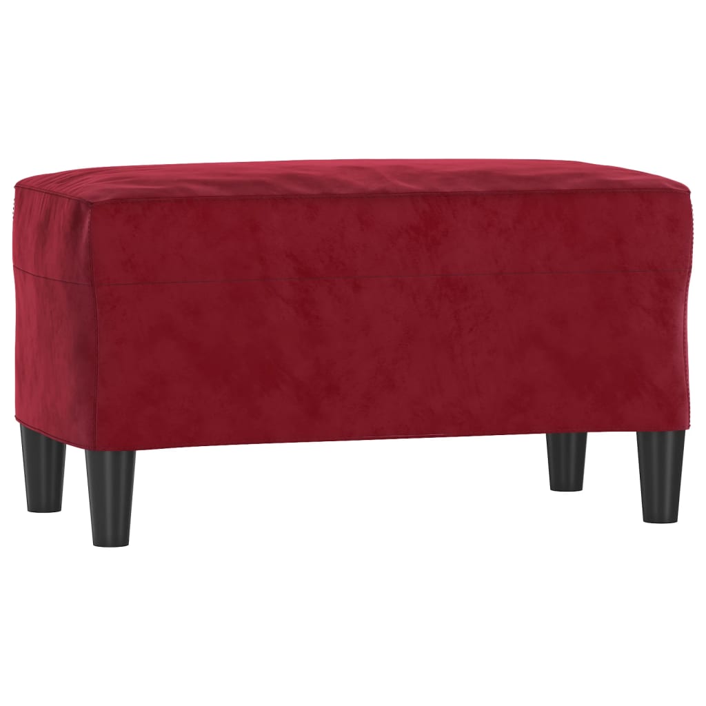vidaXL Banco 70x35x41 cm veludo vermelho tinto