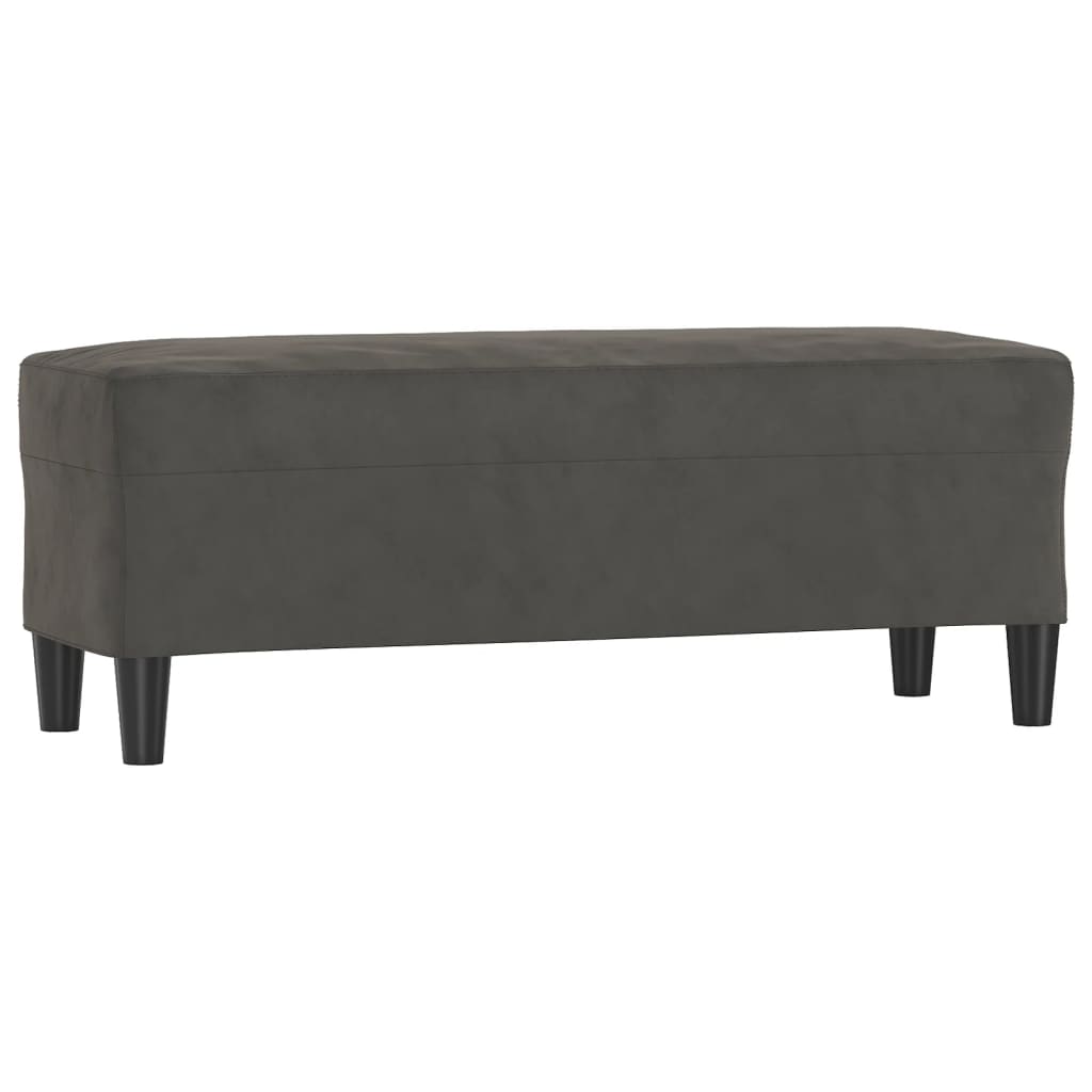 vidaXL Banco 100x35x41 cm veludo cinza-escuro