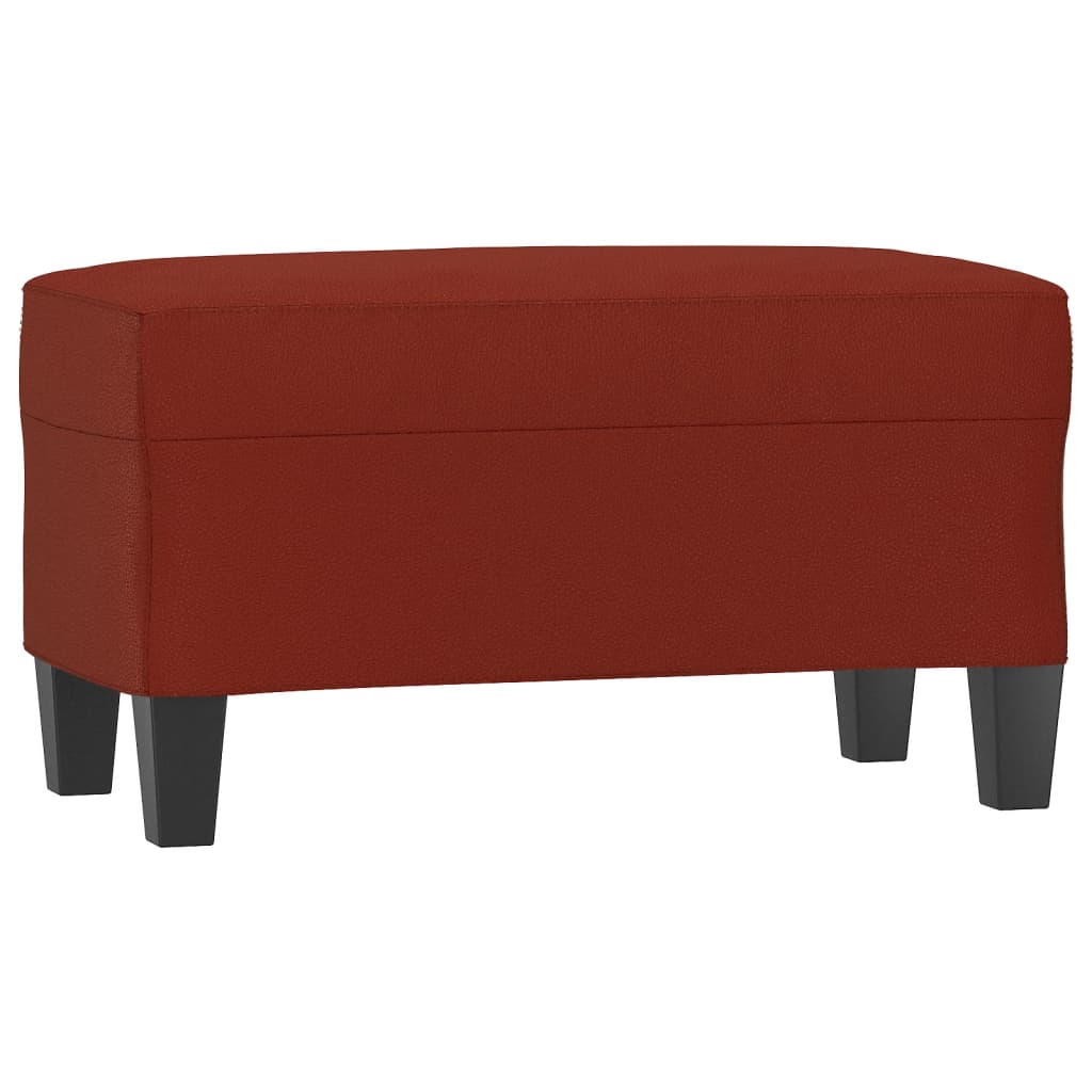 vidaXL Banco 70x35x41 cm couro artificial vermelho tinto