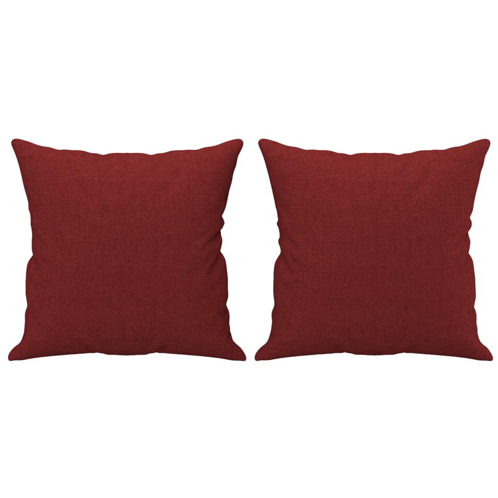 vidaXL Almofadas decorativas 2 pcs 40x40 cm tecido vermelho tinto