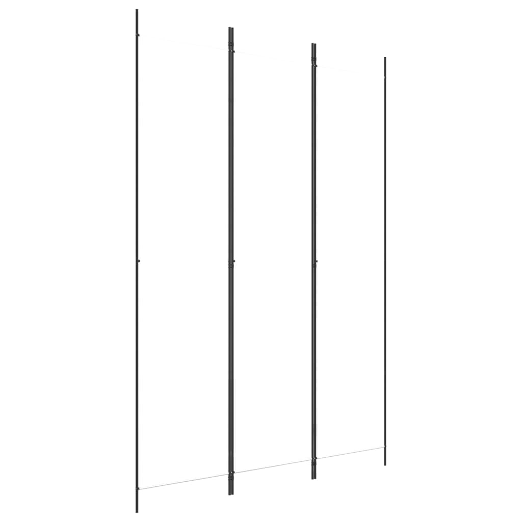 vidaXL Biombo com 3 painéis 150x220 cm tecido branco