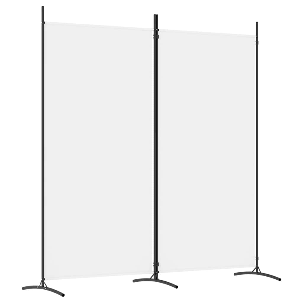 vidaXL Divisória de quarto com 2 painéis 175x180 cm tecido branco